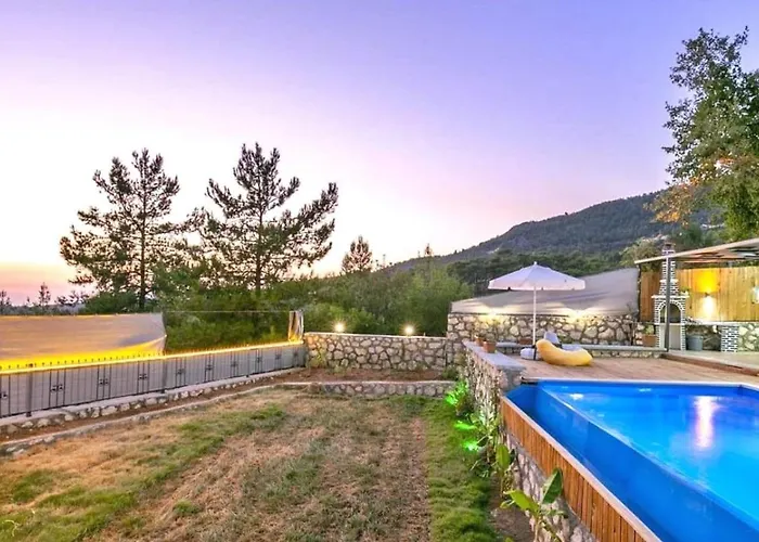 Villa İslamlar 1 Bedroom Secluded With Private Pool Hot Tub Kalkan